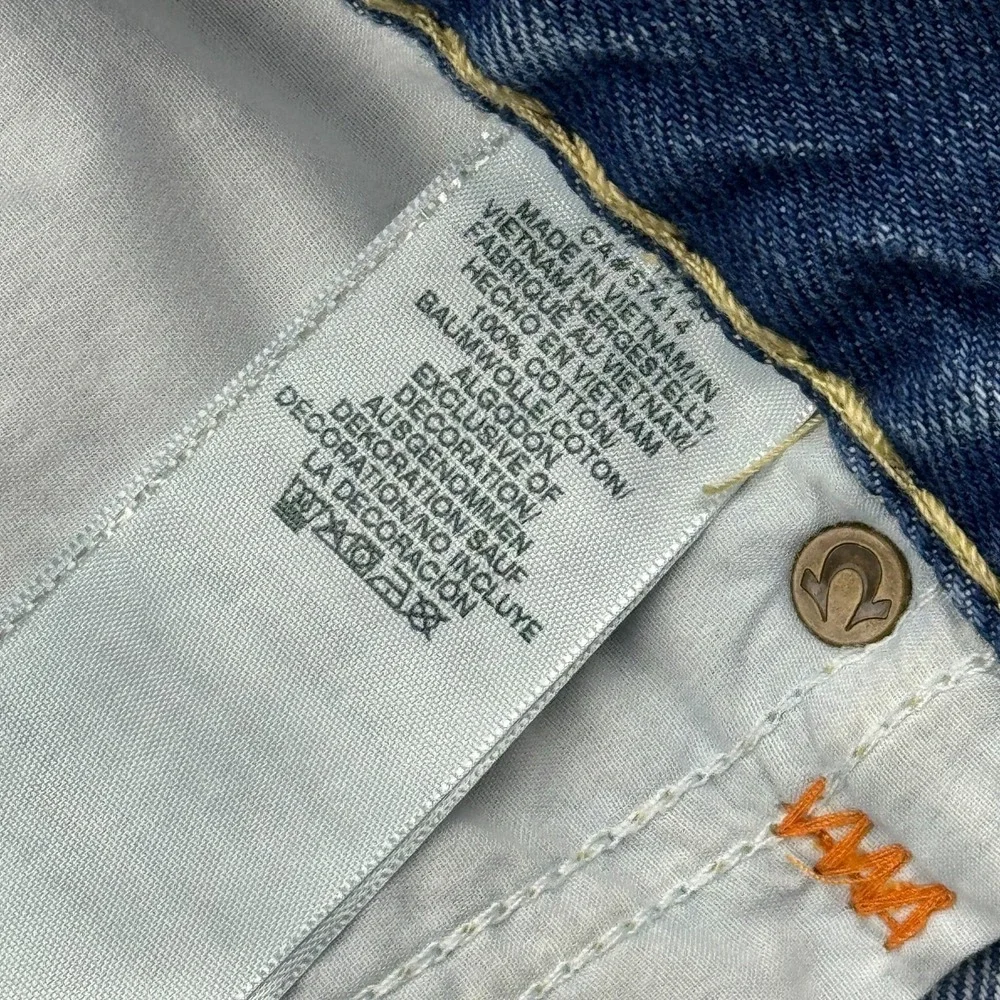 True Religion Jeans Men 33X33 Blue Geno Super T Relaxed Slim Flap Pocket Pants